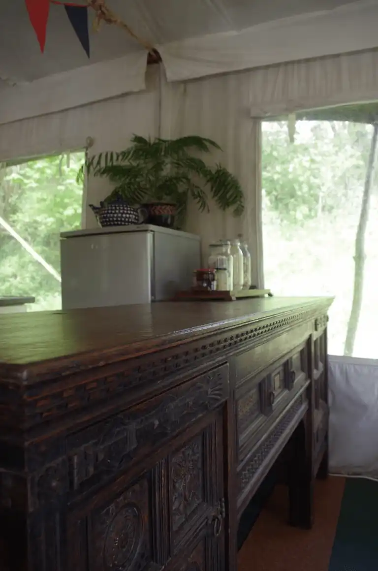 Inside of the Safari Tent